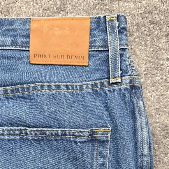Point Sur J. Crew Limited Edition Nipped Straight Jean Raw Hem BS185 100% Cotton - Picture 7 of 12